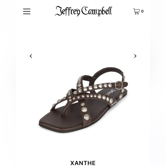 Jeffrey Campbell Anthropologie Xanthe Brown Leather Gladiator Sandals New - Picture 8 of 10